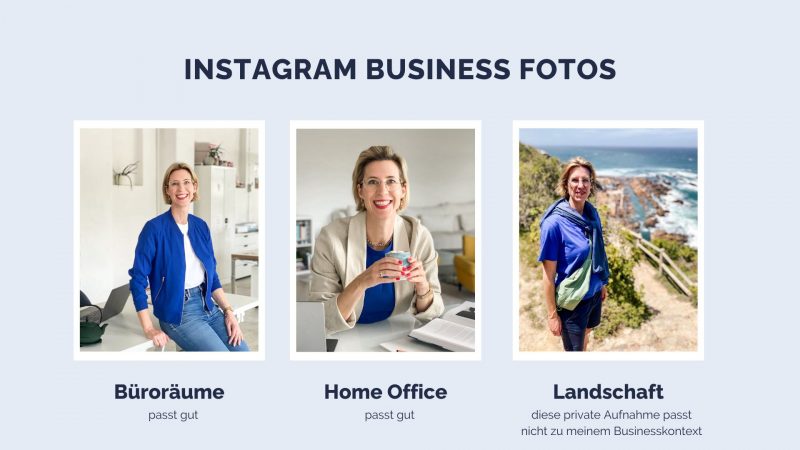 Beispiele für Fotos mit einem passenden Business Hintergrund.